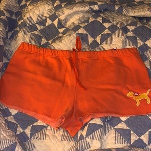 Victoria’s Secret PINK orange sweat shorts